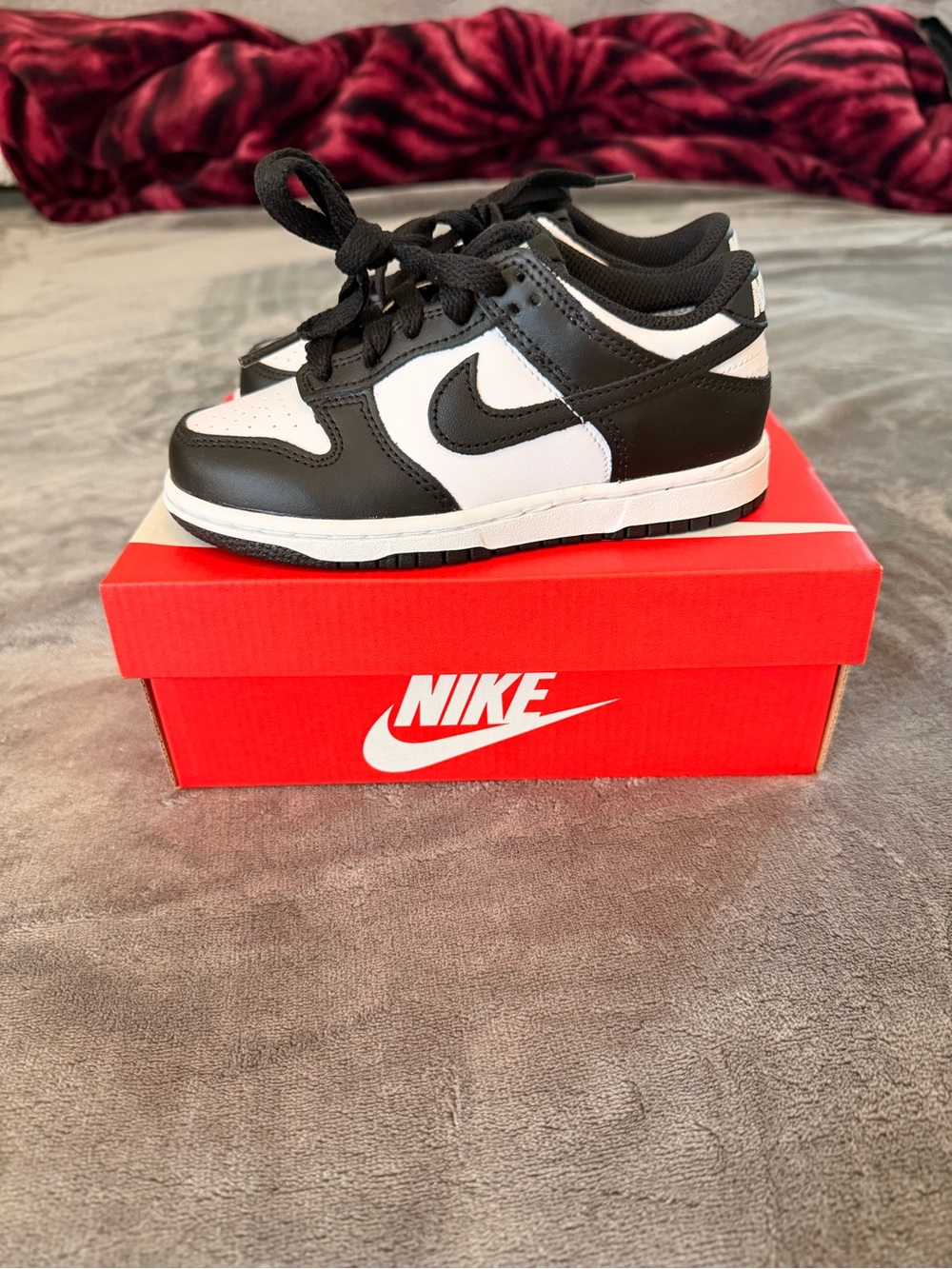 Kids Nike Dunk Low Black and White Sneakers
